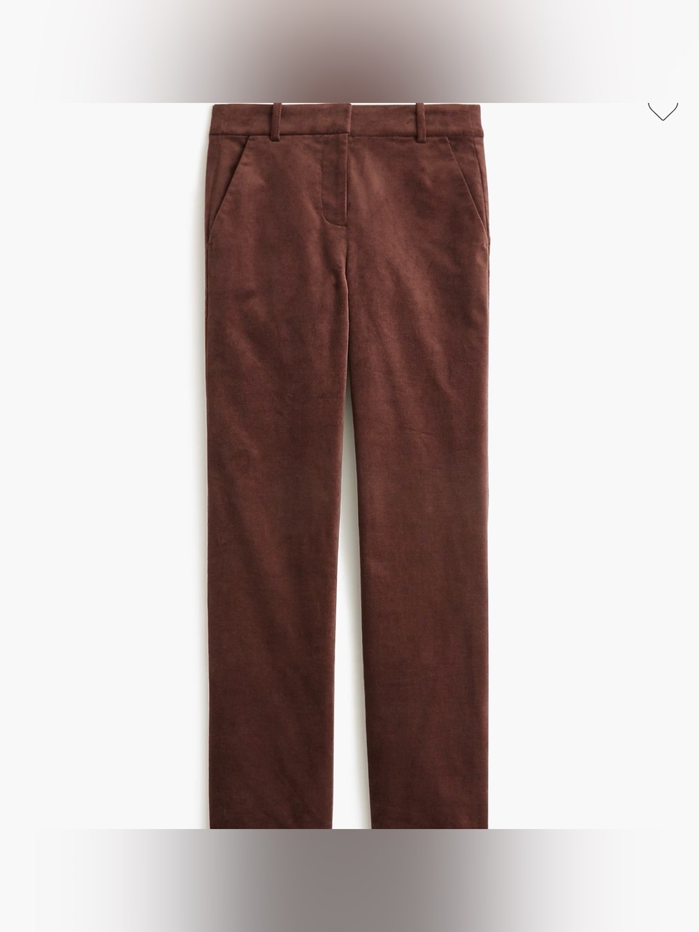 J Crew brown  velveteen trouser pants. Size 10 Petite. NWT.